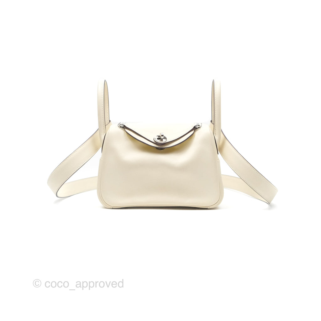 Hermès Mini Lindy 20 Nata I2/ Lime 9R Swift Palladium Hardware