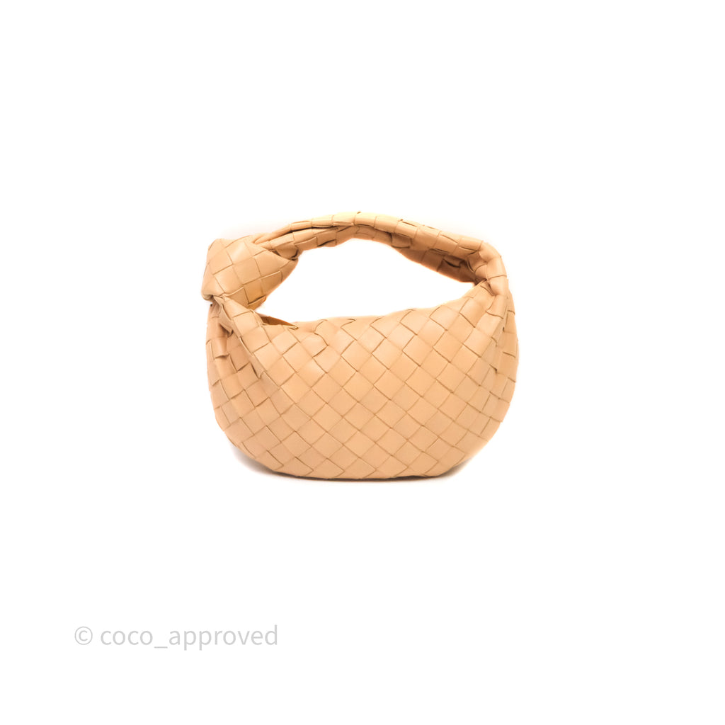 Bottega Veneta Mini Jodie Bag Intrecciato Beige Lambskin