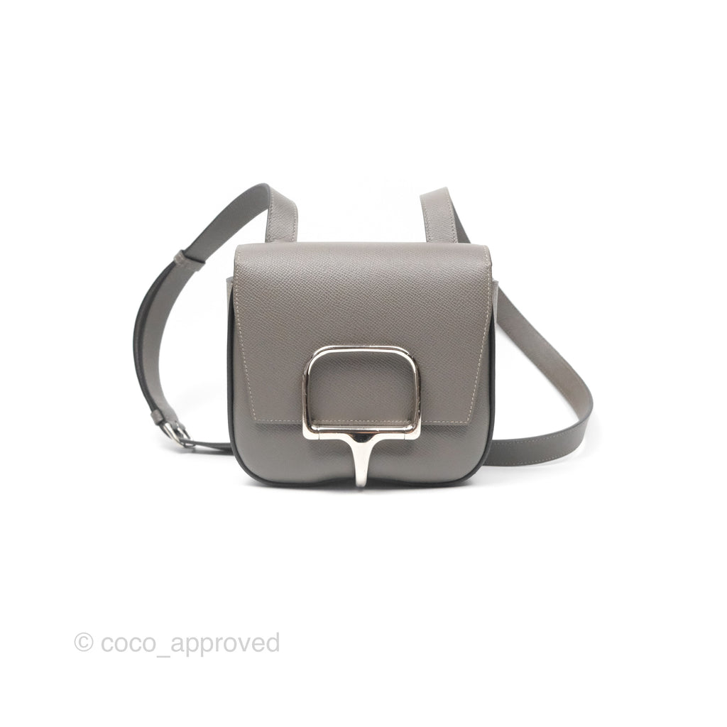 Hermès Della Cavalleria Mini Bag Gris Meyer 0L Epsom Palladium Hardware