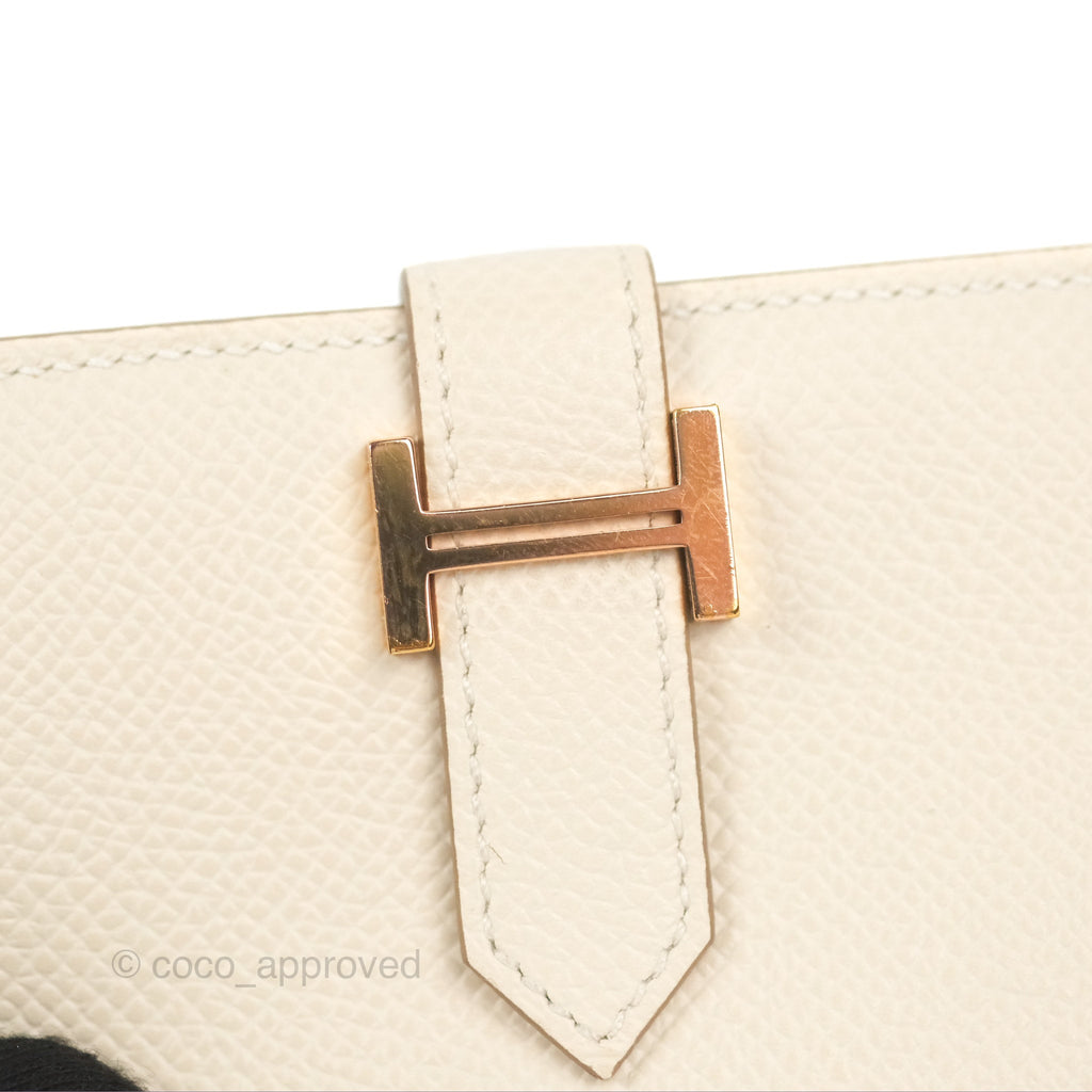 Hermès  Bearn Card Holder Nata Epsom Gold Hardware