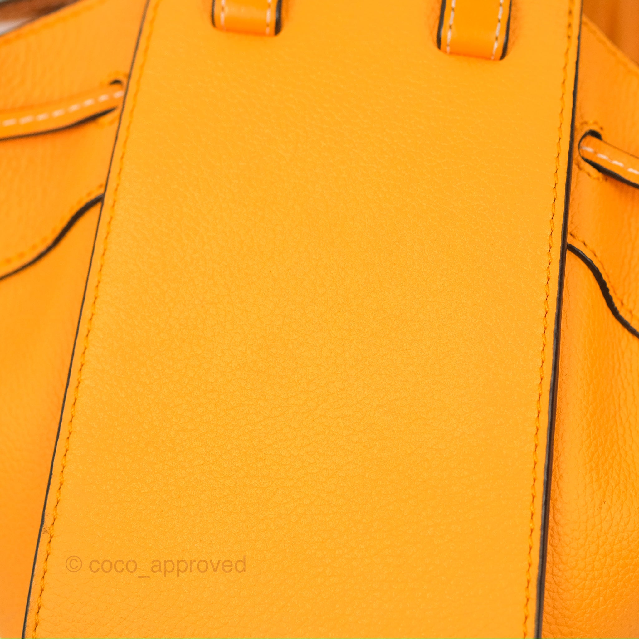 Loewe Mini Hammock Drawstring Orange Calfskin – Coco Approved Studio