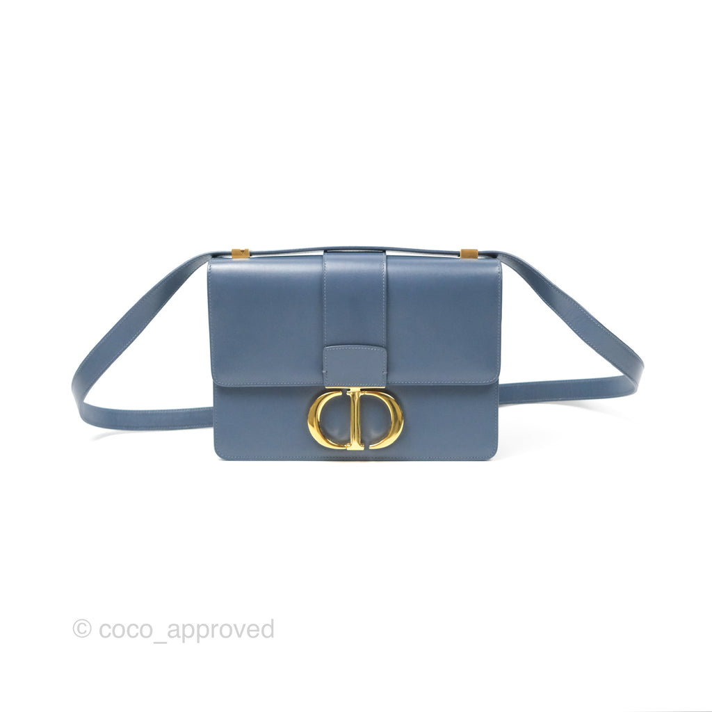Dior 30 Montaigne Bag Blue Box Calfskin