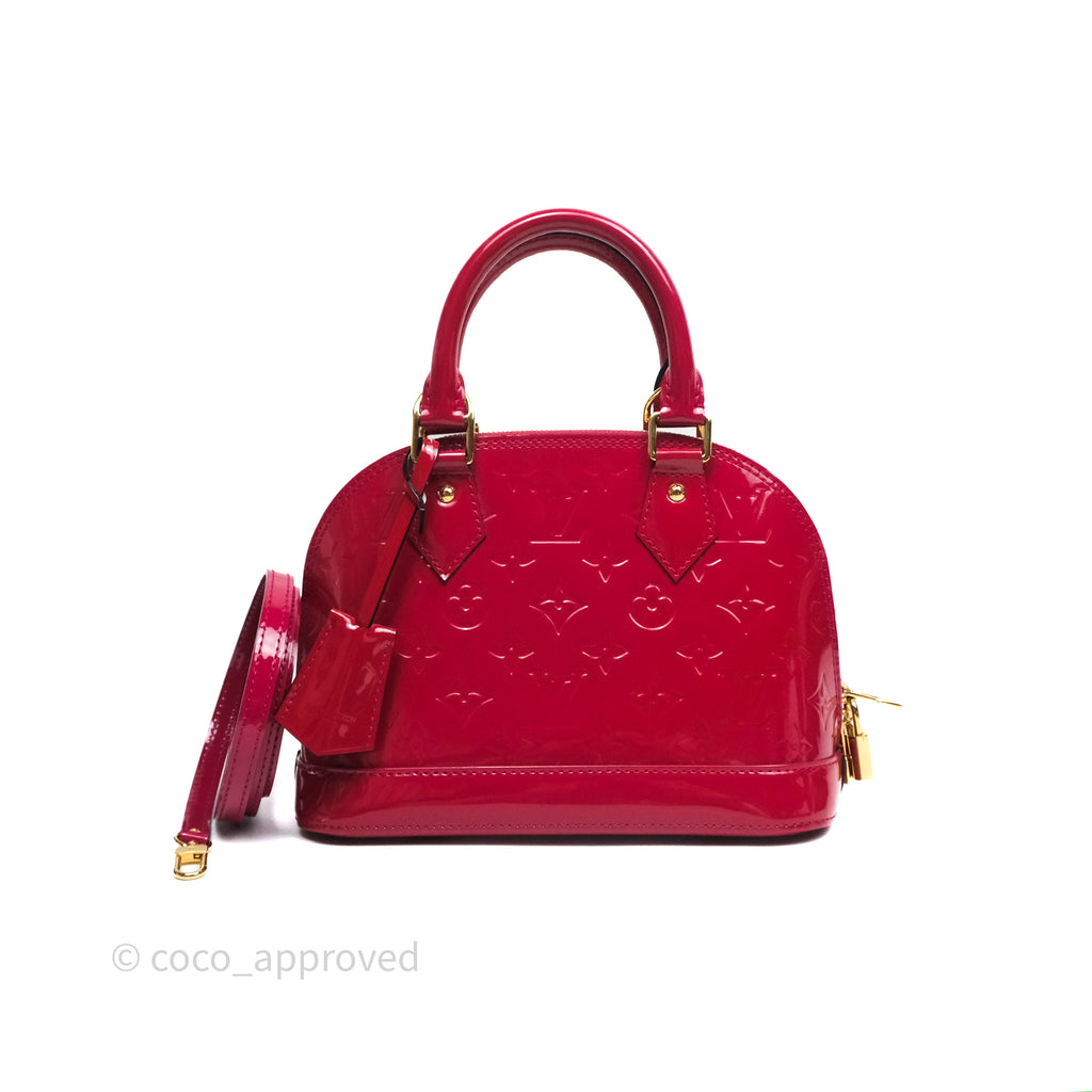 Louis Vuitton Alma BB Red Patent Gold Hardware