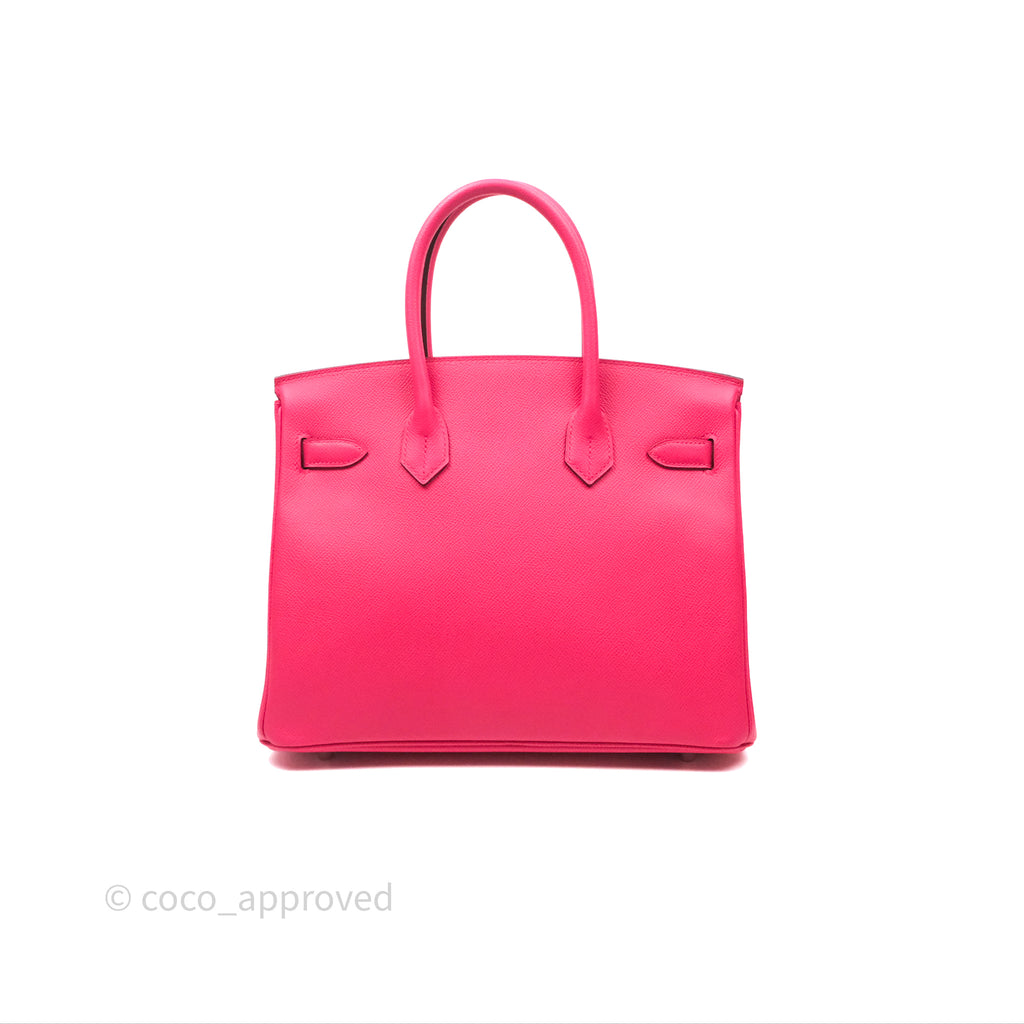 Hermès Birkin 30 Framboise 90 Epsom Palladium Hardware