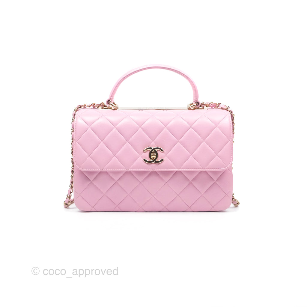 Chanel Medium Trendy CC Pink Lambskin Gold Hardware