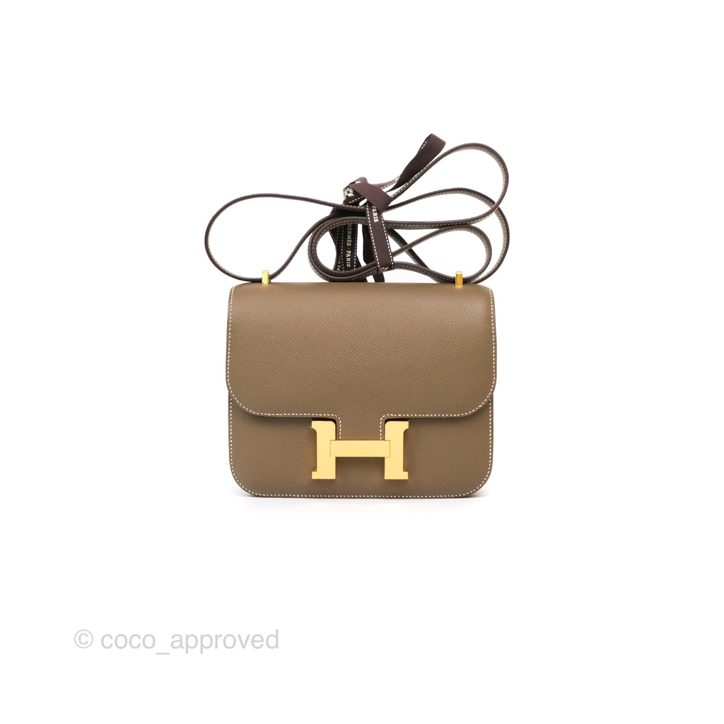 Hermès Constance Mini 18cm Mirror Etoupe Epsom Gold Hardware