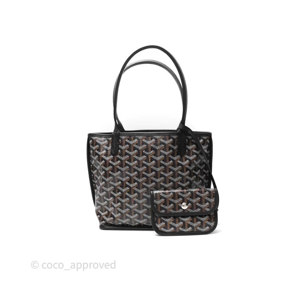 Goyard Anjou Mini Bag Goyardine Canvas Black