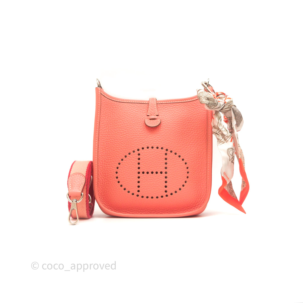 Hermès Mini Evelyne 16 Crevette L5 Clemence Palladium Hardware