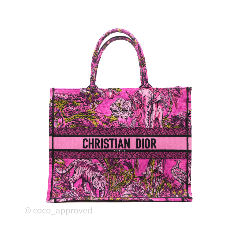 Christian Dior Large Pink Book Tote Canvas