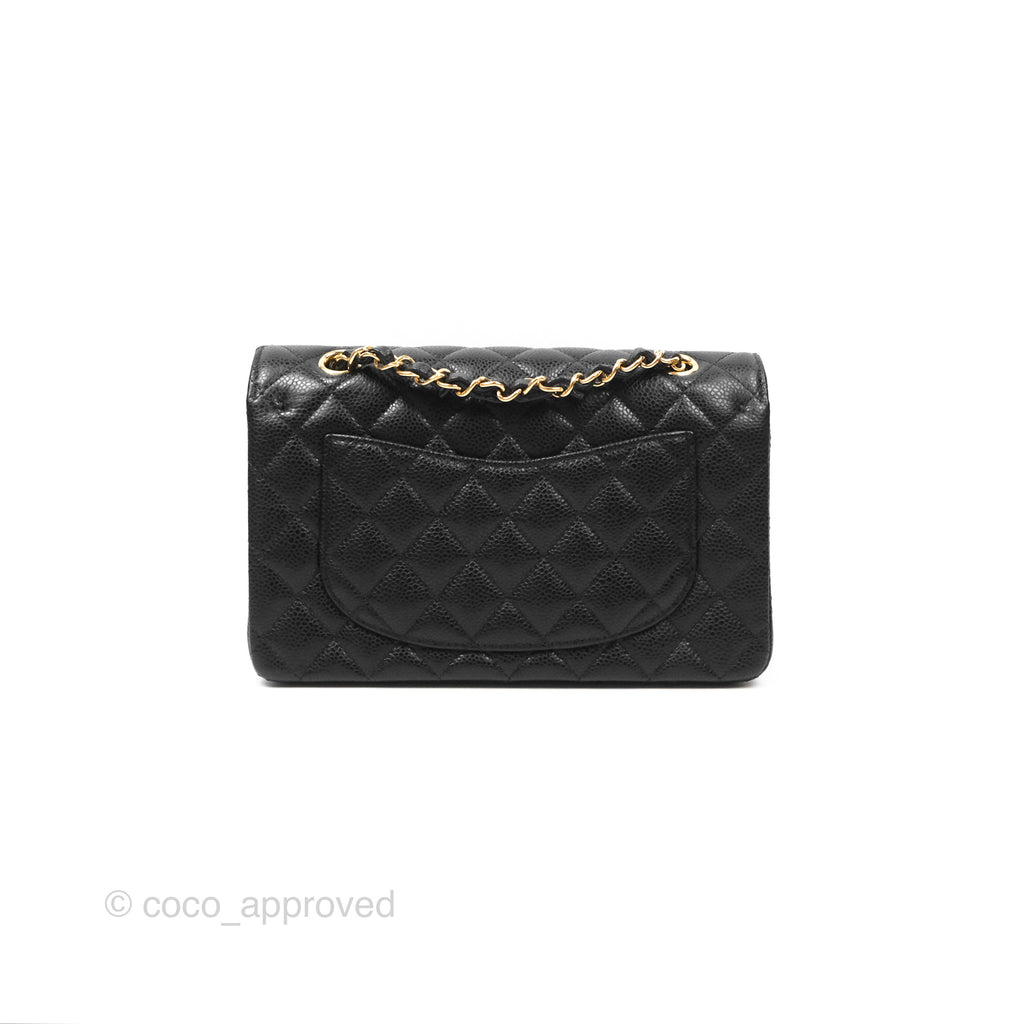 Chanel Small Classic Quilted Flap Black Caviar Gold Hardware