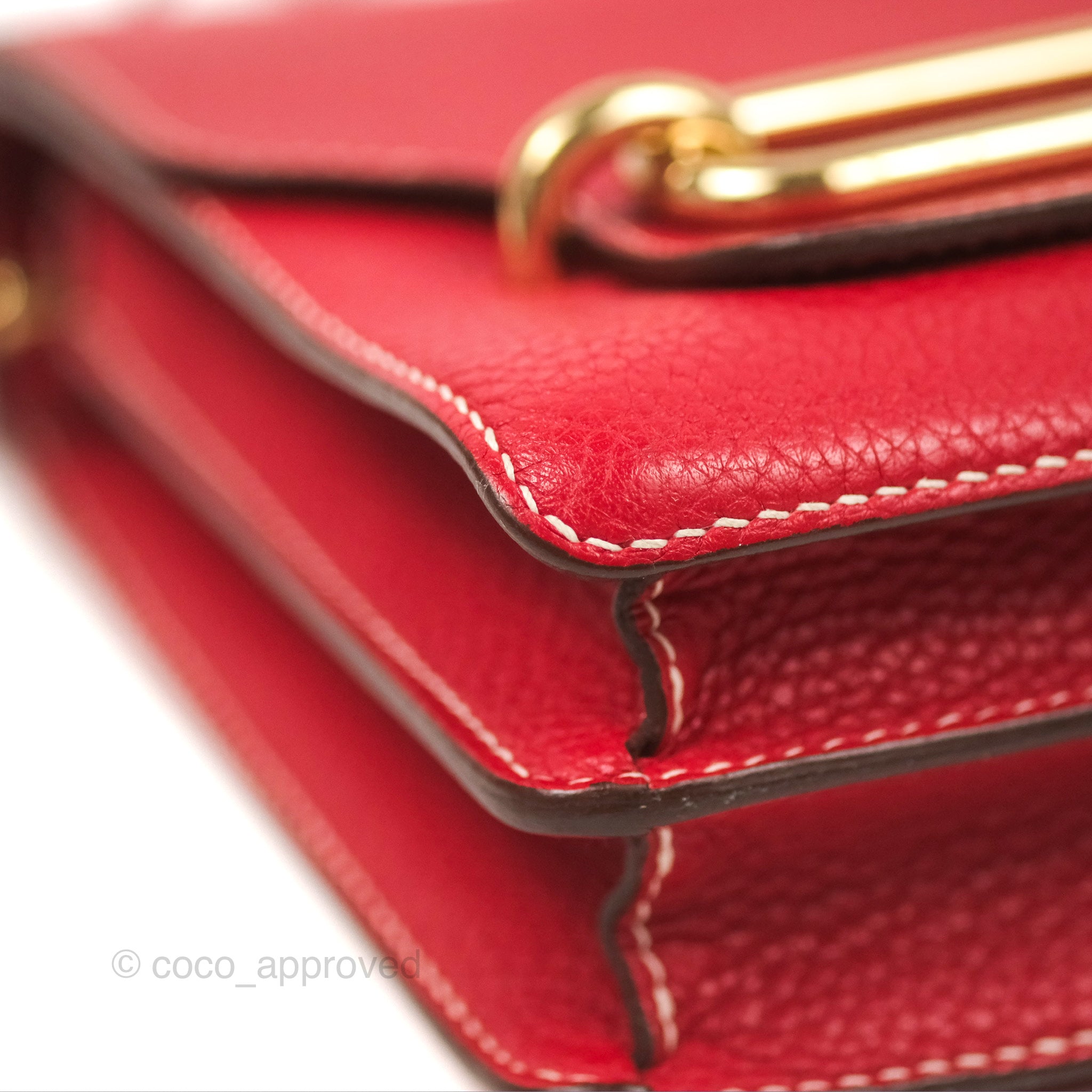 Red Roulis Hermès Roulis 23 Red Clemence Gold Hardware – Coco Approved Studio