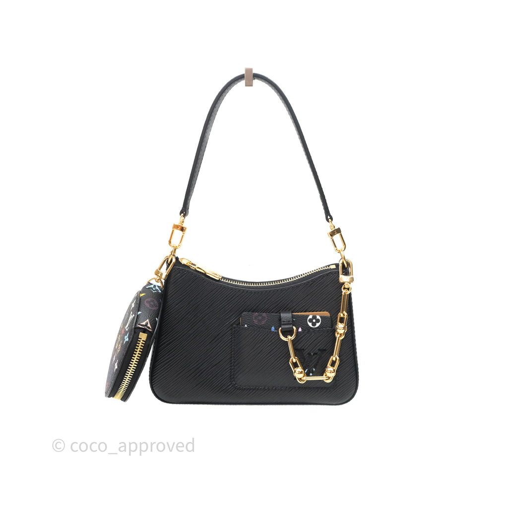 Louis Vuitton TM Epi Marellini Bag Monogram Black Gold Hardware