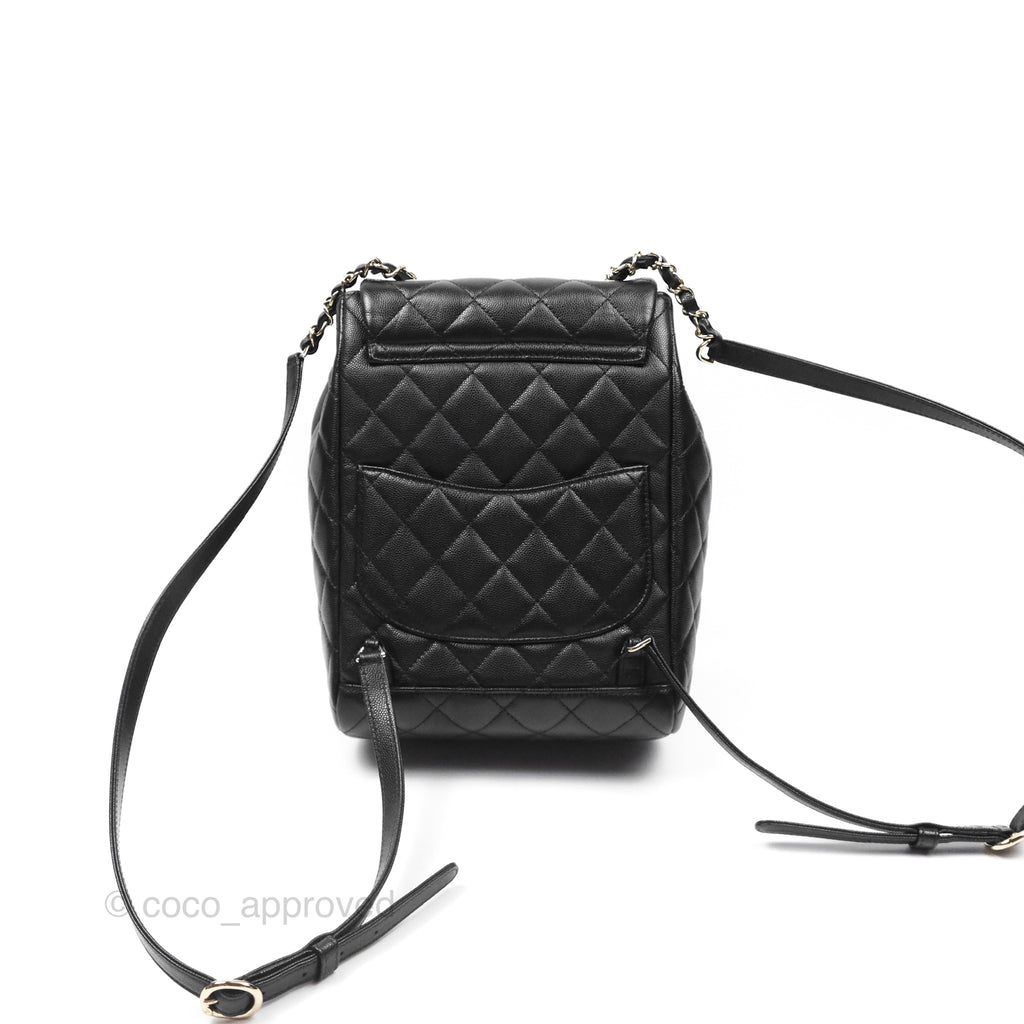 Chanel Mini Urban Spirit Backpack Black Caviar Gold Hardware 23S