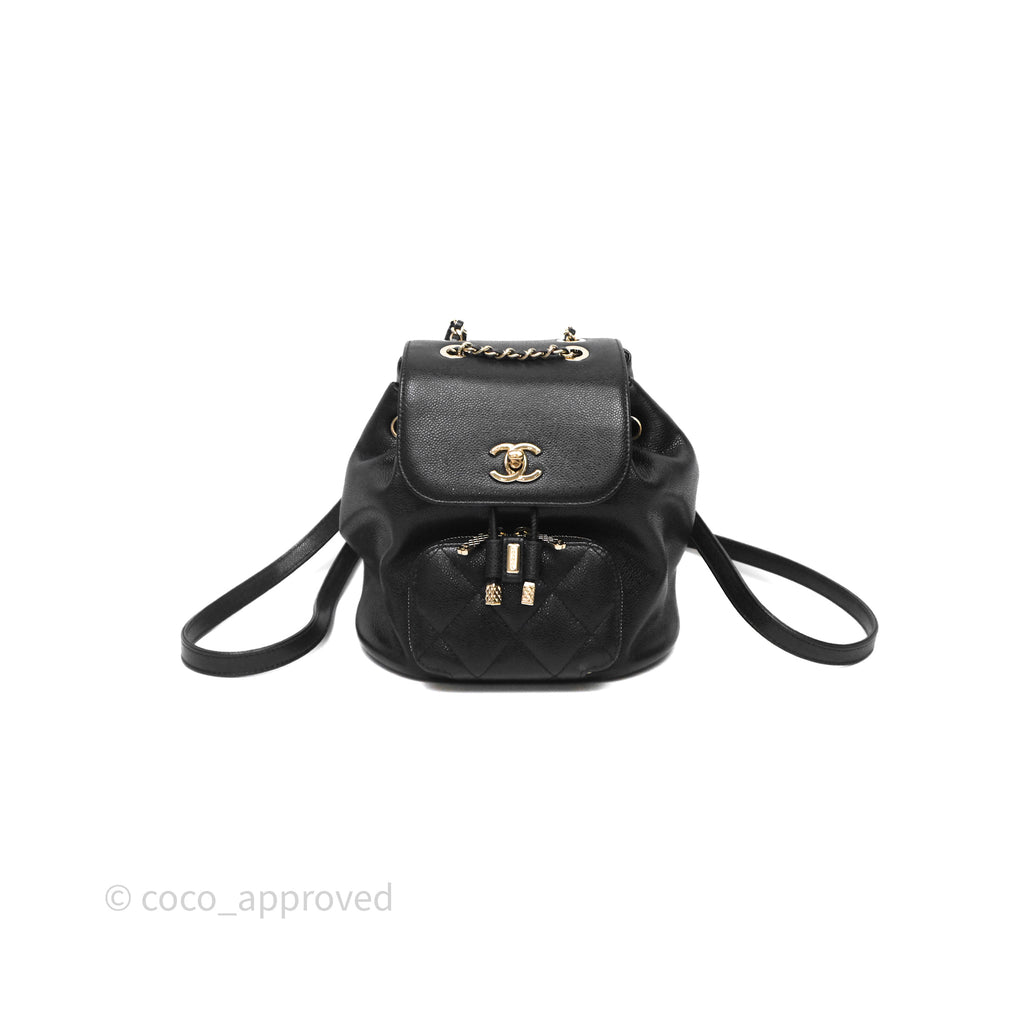 Chanel Quilted Mini Business Affinity Backpack Black Caviar Gold Hardw – Coco Approved Studio
