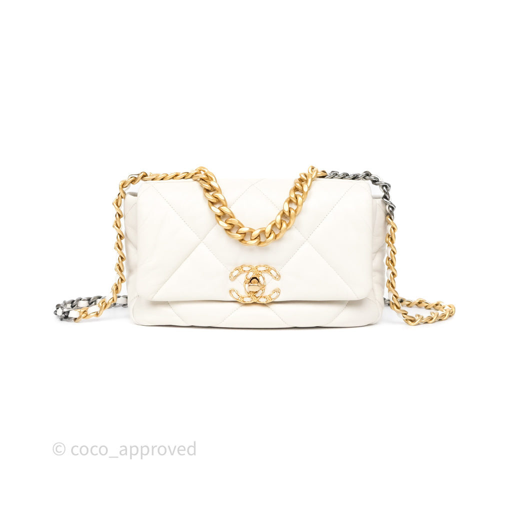 Chanel 19 Small Ivory Mixed Hardware