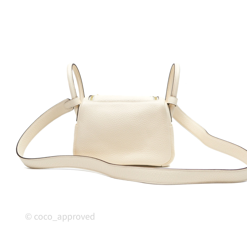 Hermès Mini Lindy 20 Nata I2 Clemence Gold Hardware