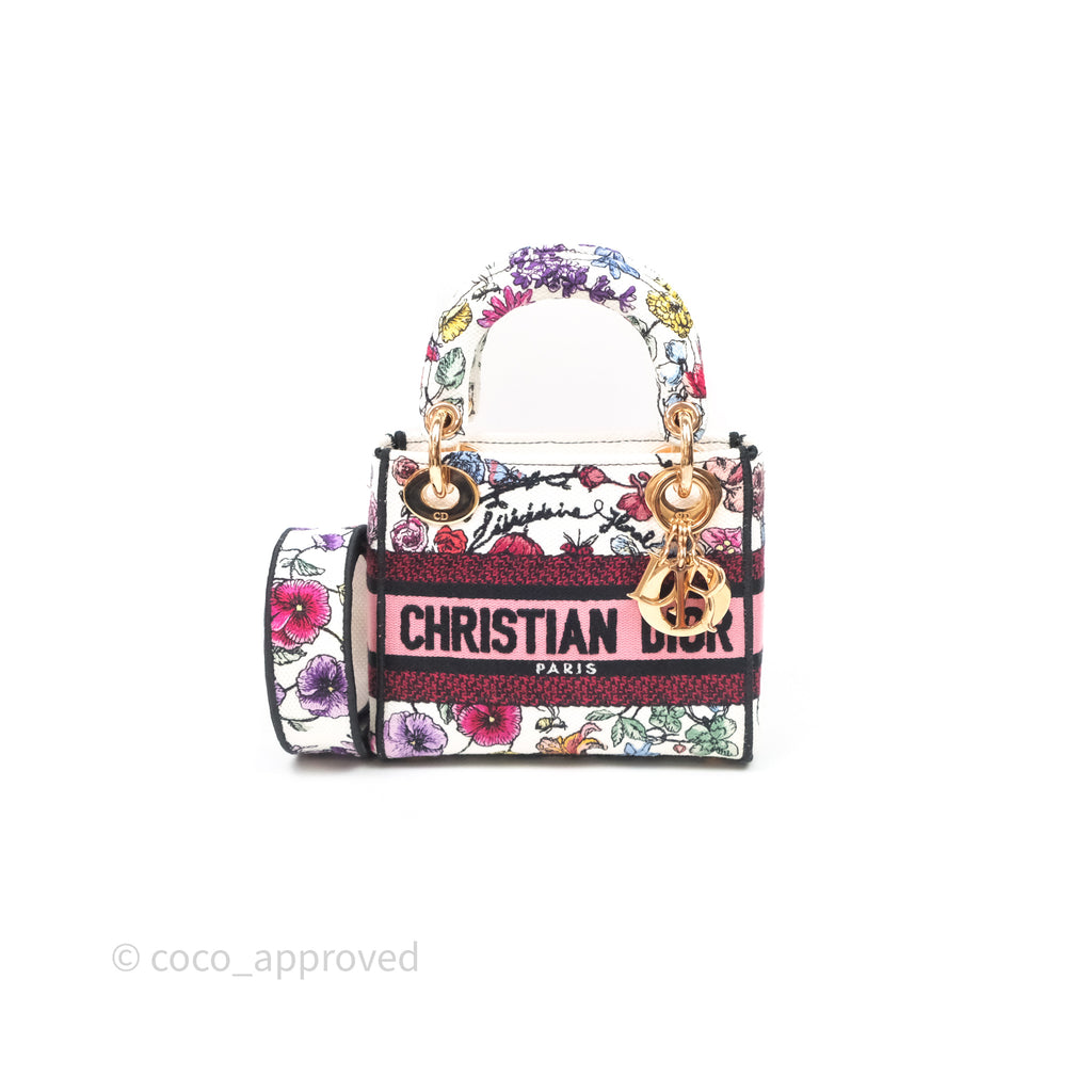 Christian Dior Mini Lady D-Lite Bag Florilegio Embroidered