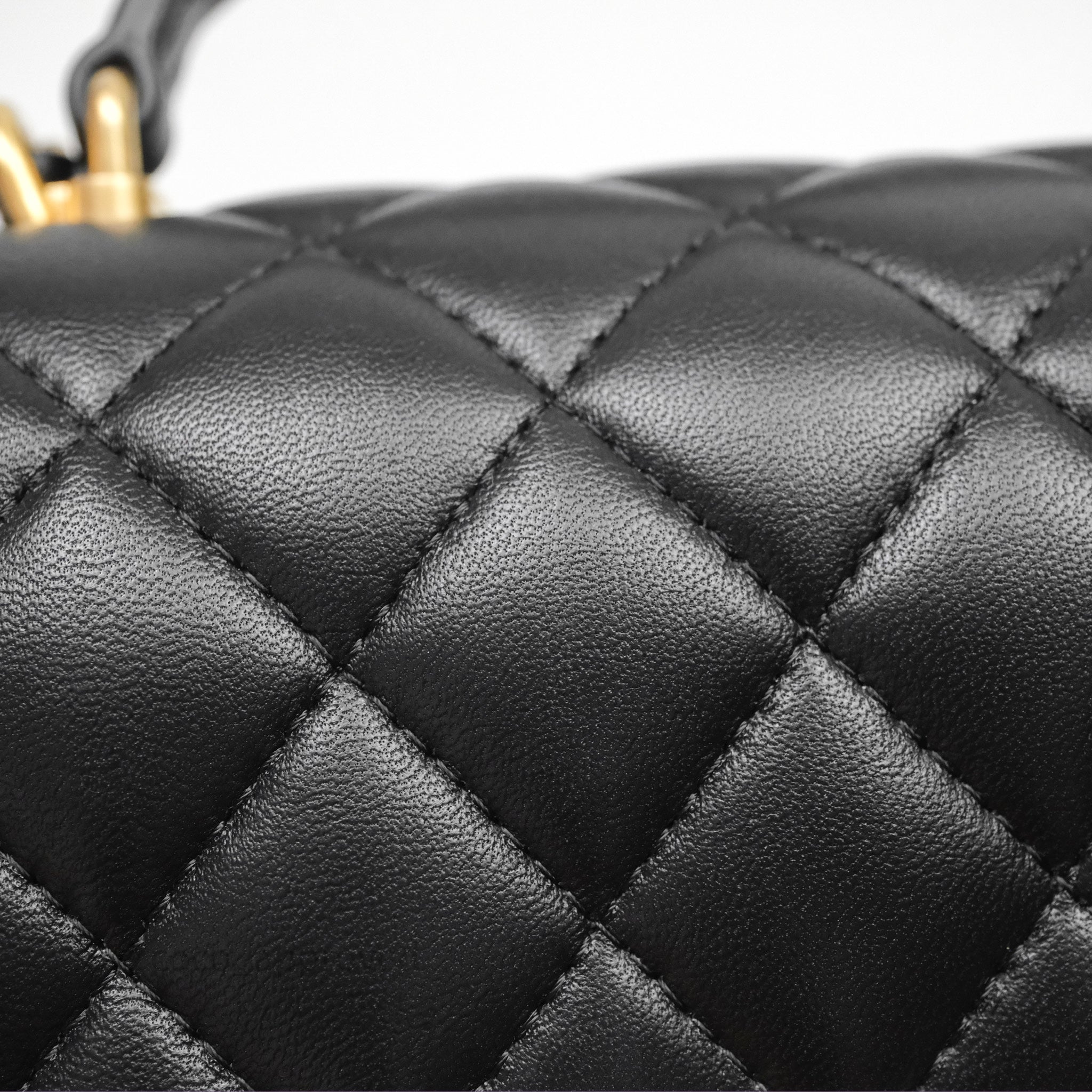 その他 coco Chanel Metal Top Handle Mini Rectangular Flap Bag Black
