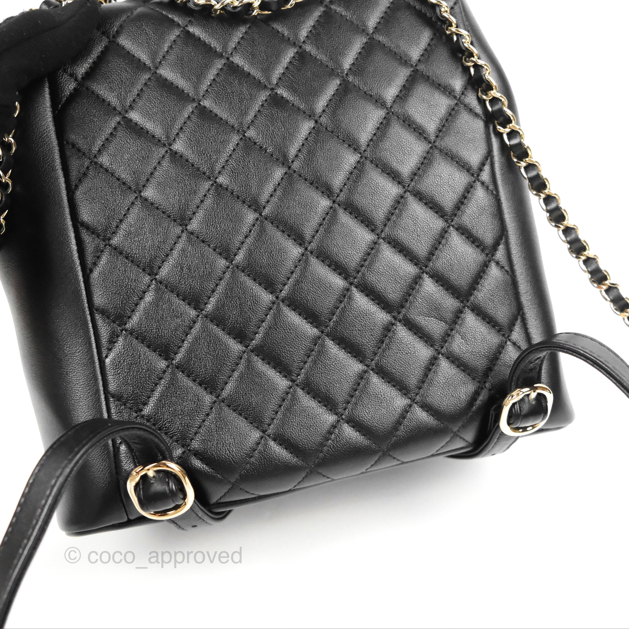 Chanel Duma Backpack Large Black Calfskin Gold Hardware 23P – Coco Approved  Studio