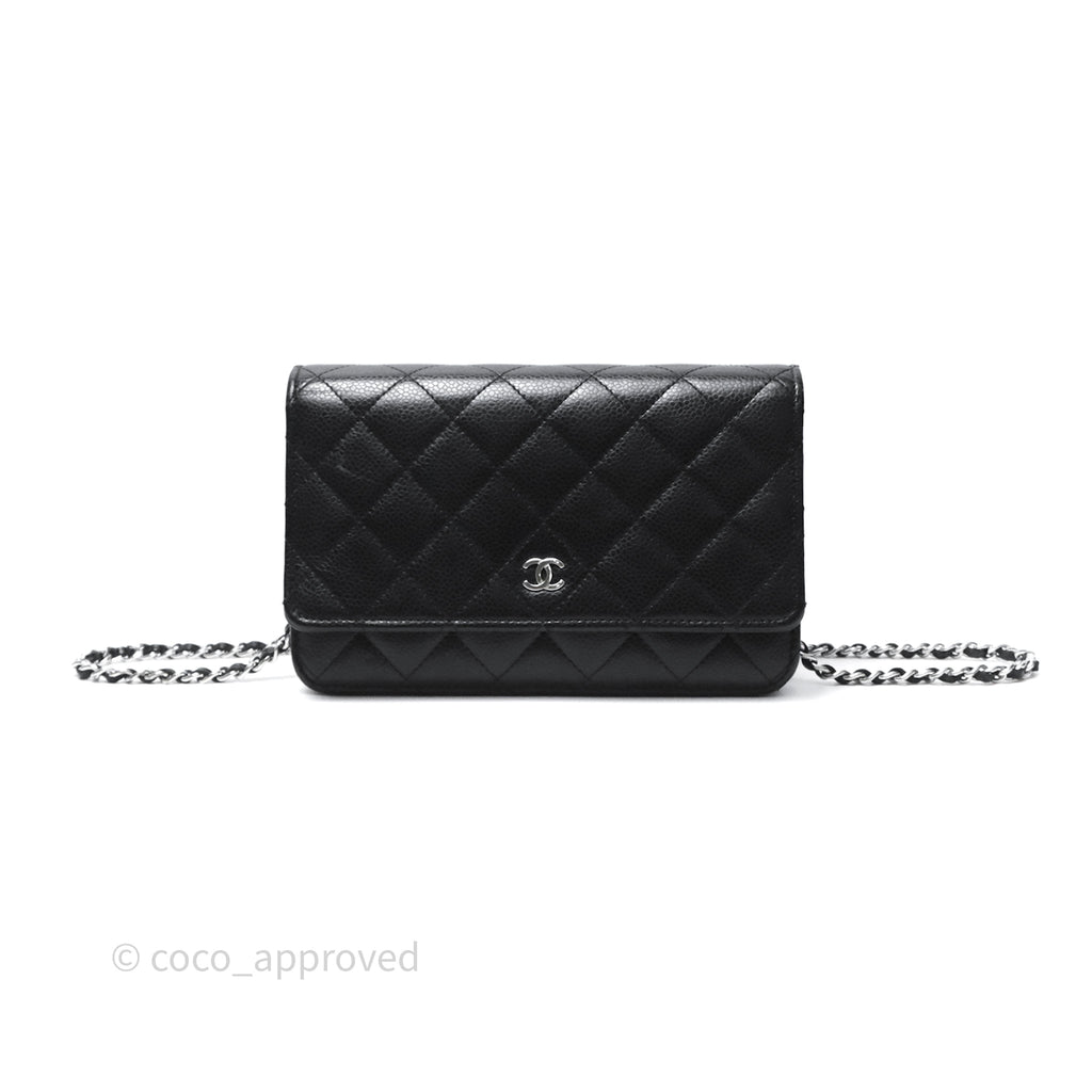 Chanel Quilted WOC Black Caviar Silver Hardware