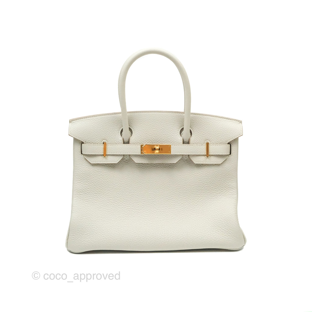 Hermès Retourne Birkin 30 Gris Perle 80 Togo Gold Hardware