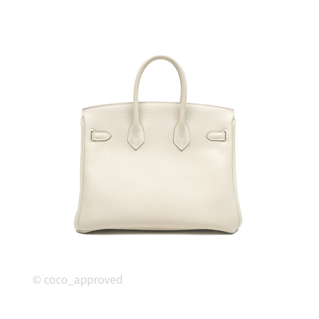 Hermès Birkin 25 Retourne Craie 10 Togo Gold Hardware