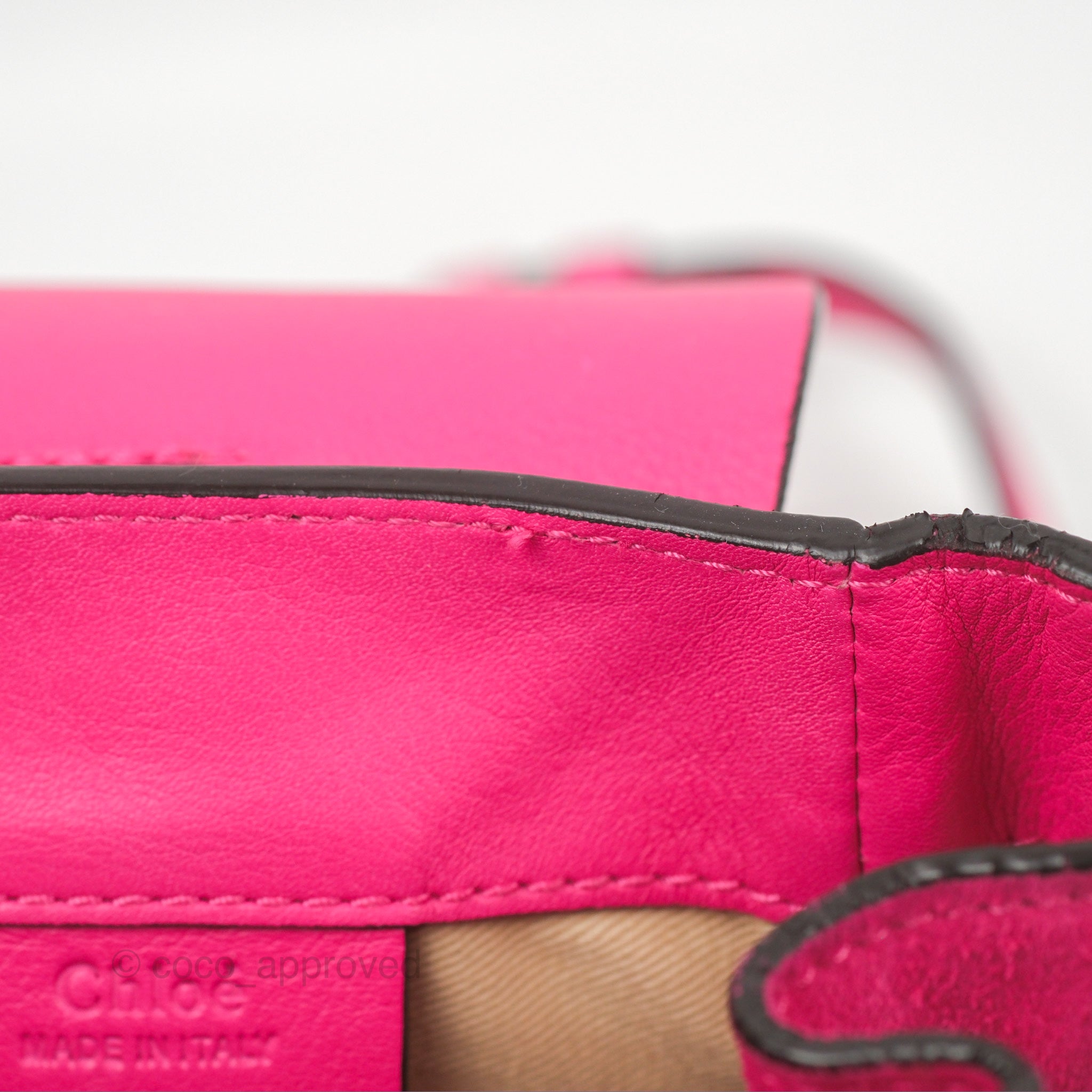 chloe faye mini backpack pink Chloé Mini Faye Backpack Hot Pink – Coco Approved Studio