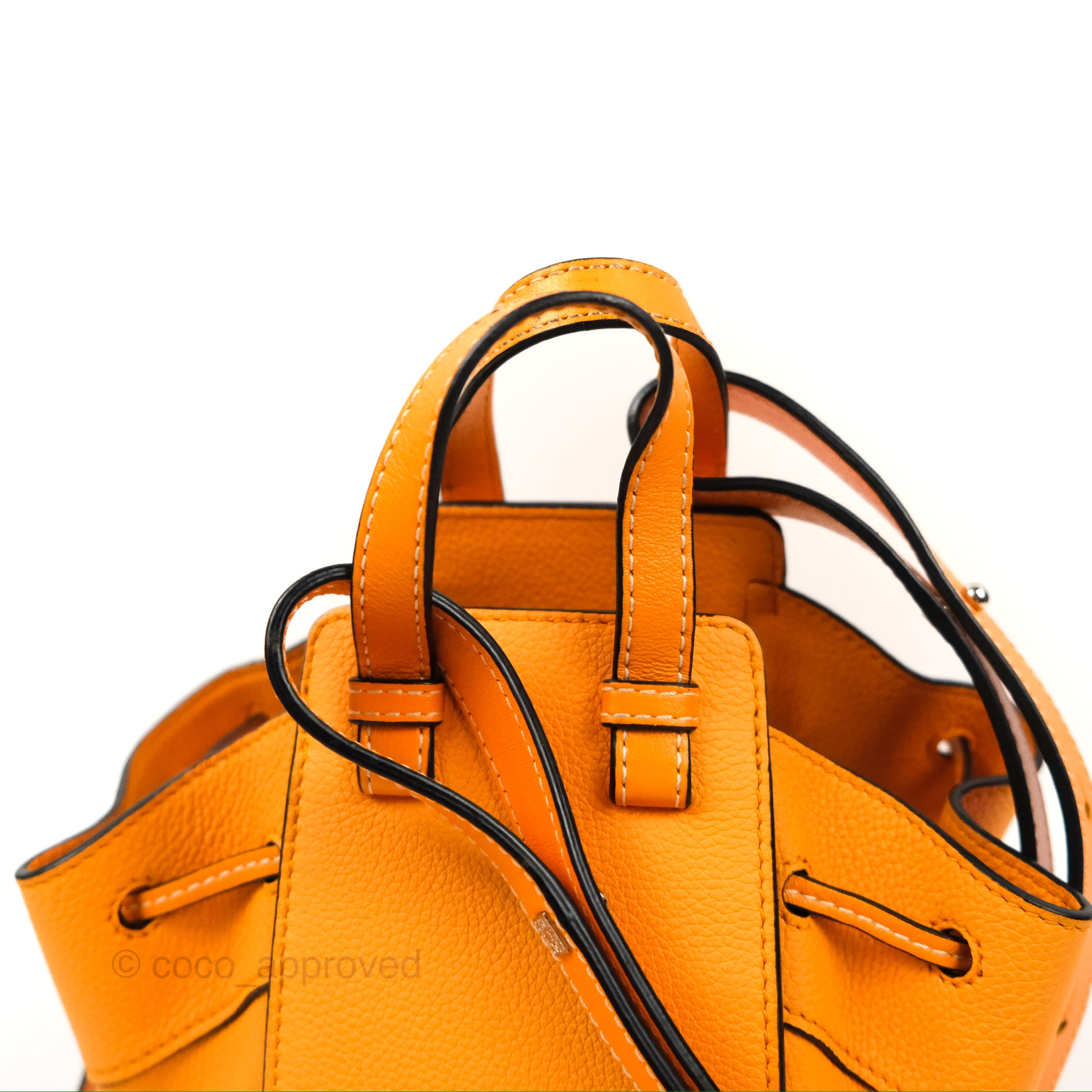 リエコ ★ Loewe Mini Hammock Drawstring Orange Calfskin – Coco Approved Studio