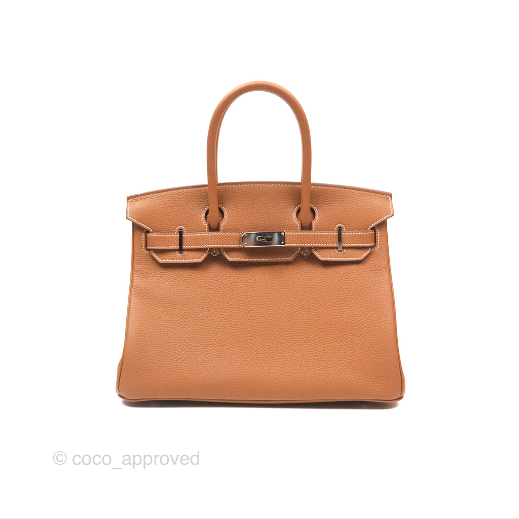 Hermès Birkin 30 Retourne Gold 37 Togo Palladium Hardware