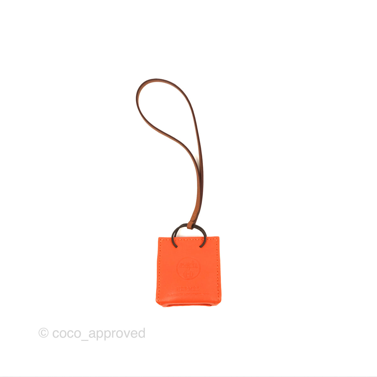 Hermès Orange Shopping Bag Charm – Coco Approved Studio