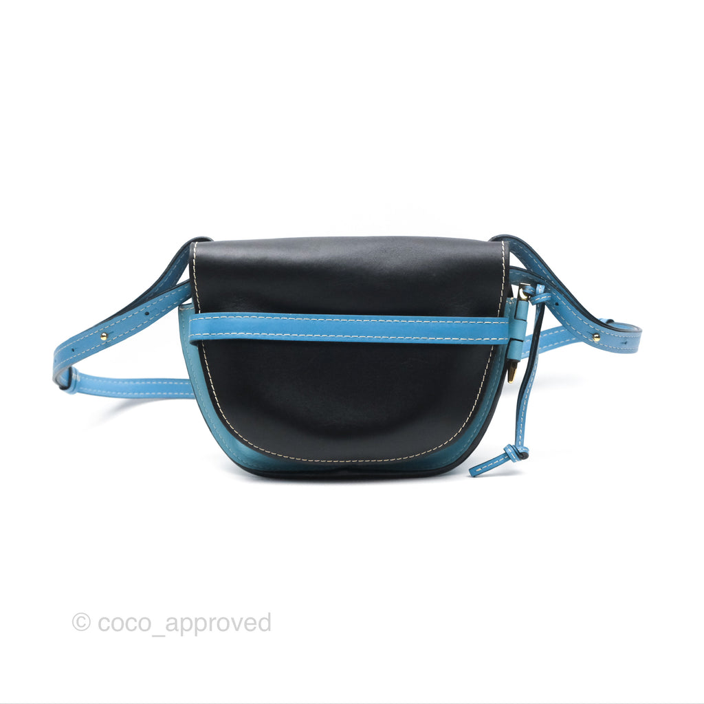 Loewe Small Gate Bag Smooth Calfskin in Black and Blue