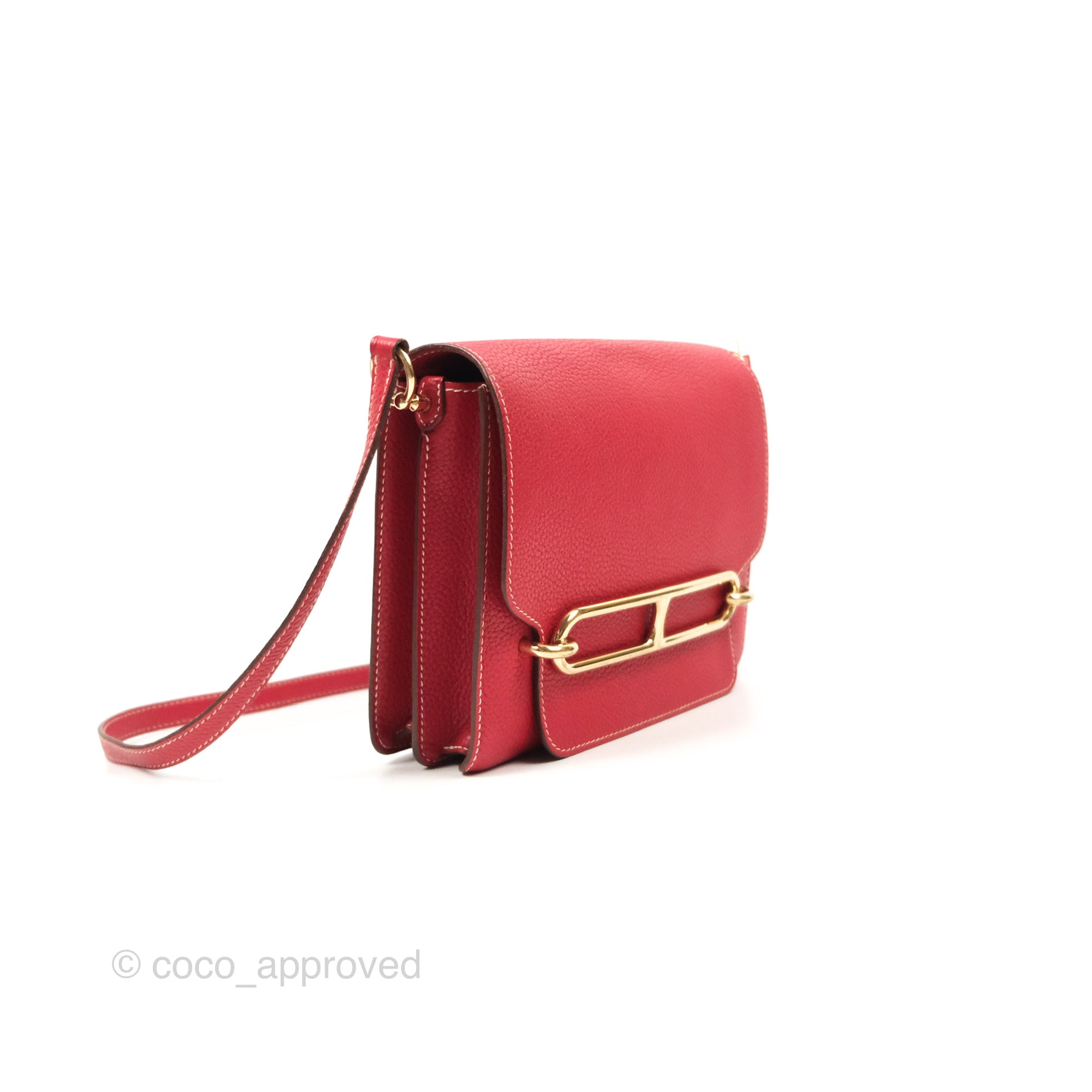 Red Roulis Hermès Roulis 23 Red Clemence Gold Hardware – Coco Approved Studio