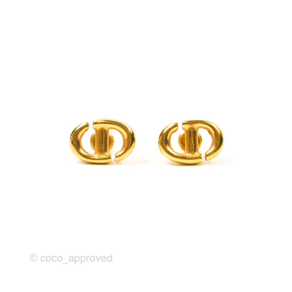 Dior CD Earrings Gold Tone