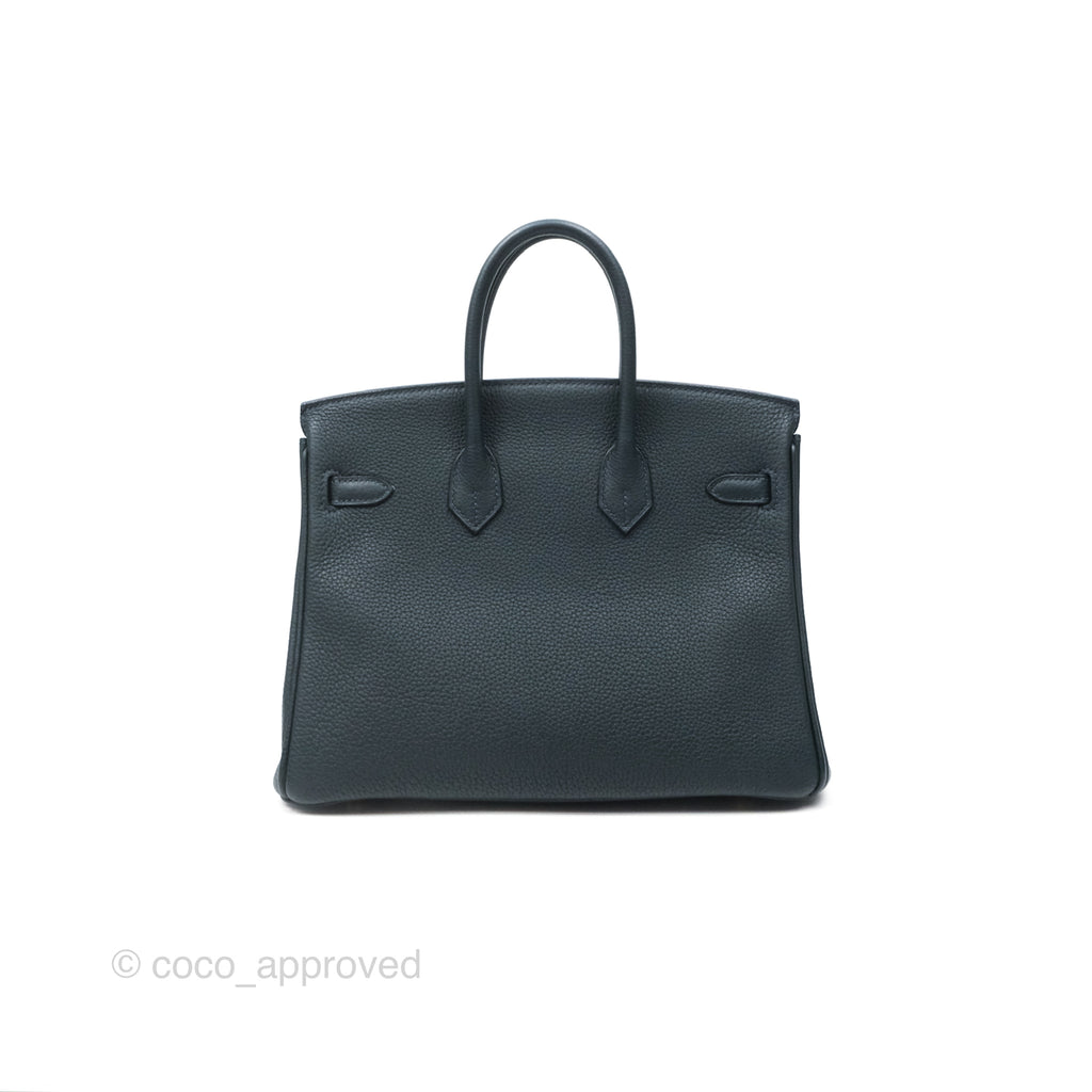 Hermès Birkin 25 Retourne Vert Rousseau V0 Togo Gold Hardware