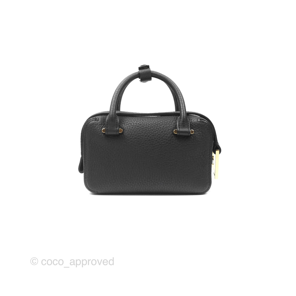 Delvaux Cool Box Nano Taurillon Soft Grained Calfskin Black Gold Hardware