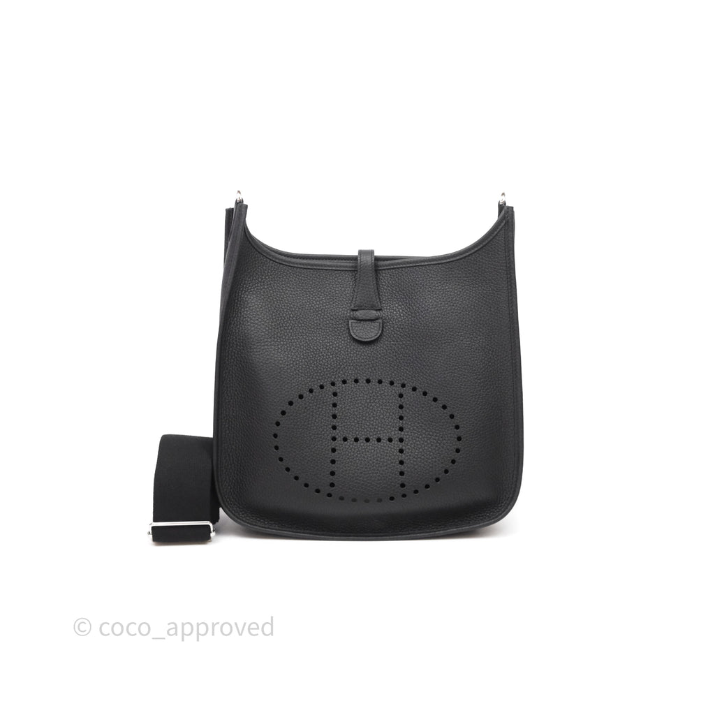 Hermes Evelyne III 29 Black Clemence Palladium Hardware