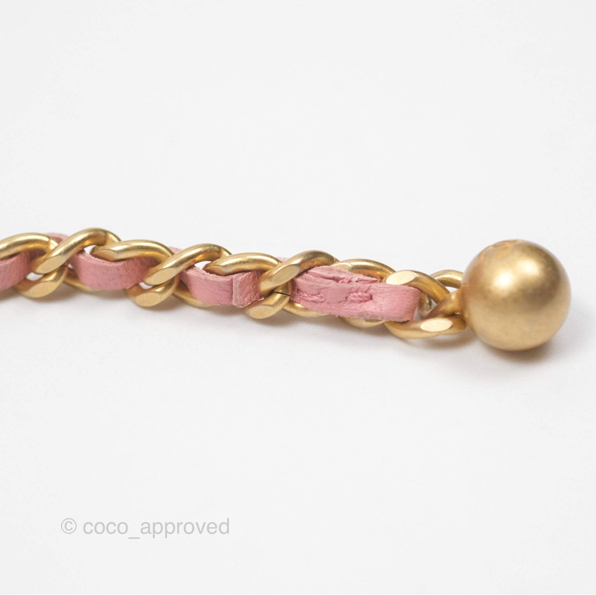 Chanel Pearl Crush Vanity With Chain Pink Lambskin Aged Gold