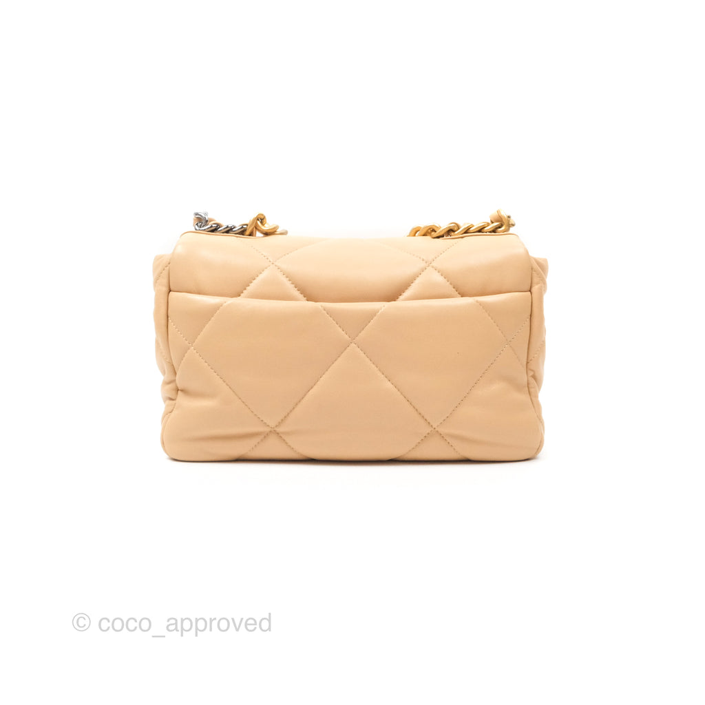 Chanel 19 Small Beige Mixed Hardware