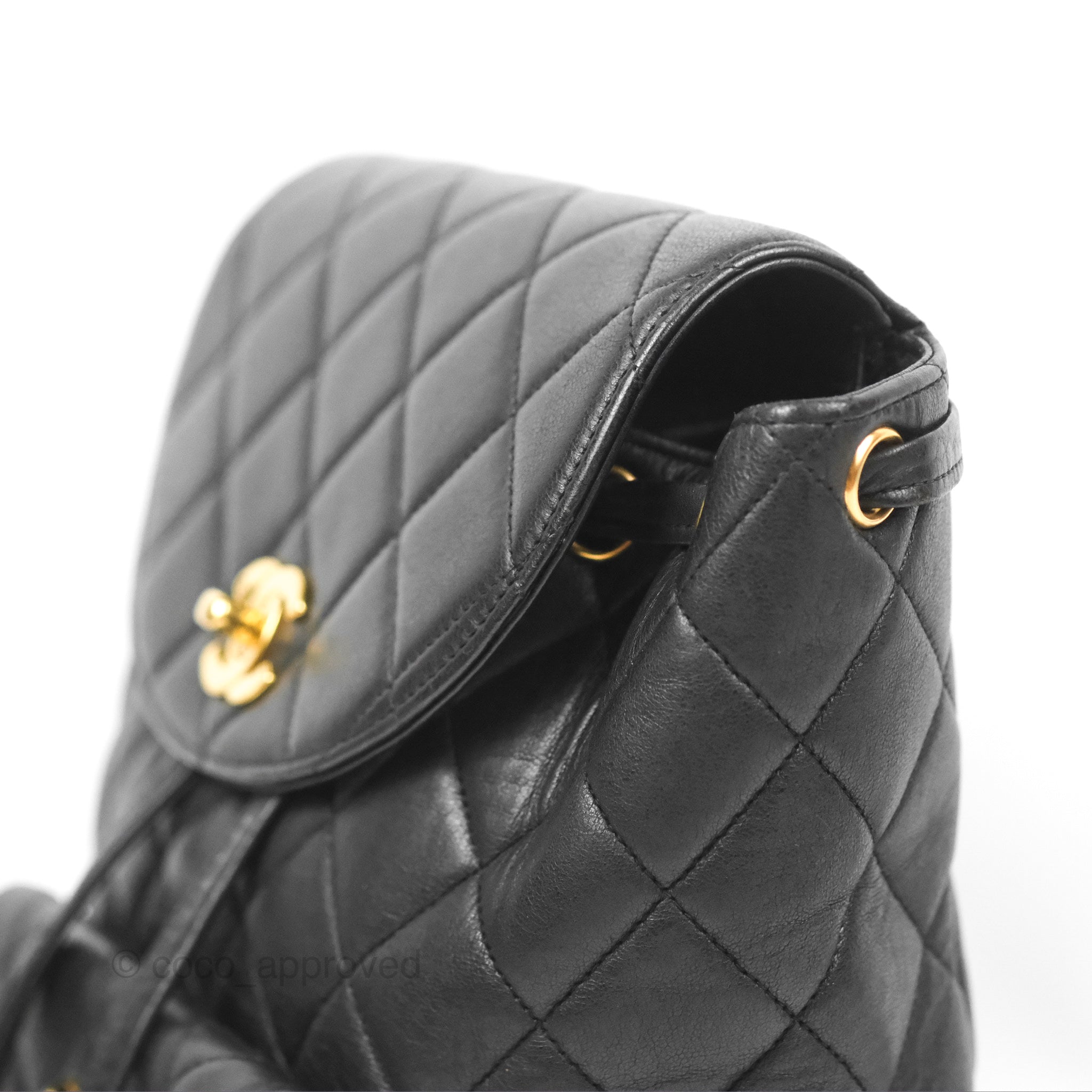 black and white chanel backpack vintage