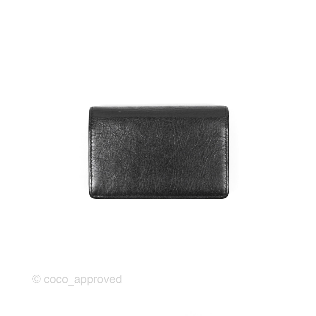 Balenciaga City Moto Bifold Cardholder Black