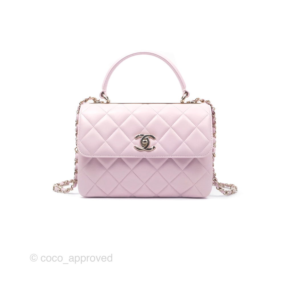 Chanel Small Trendy CC Lilac Pink Lambskin Gold Hardware