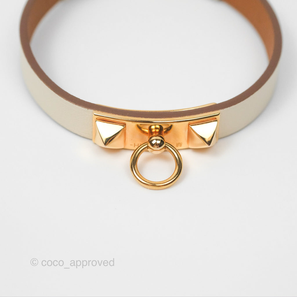 Hermès Rivale Mini Bracelet Nata Swift Rose Gold Hardware