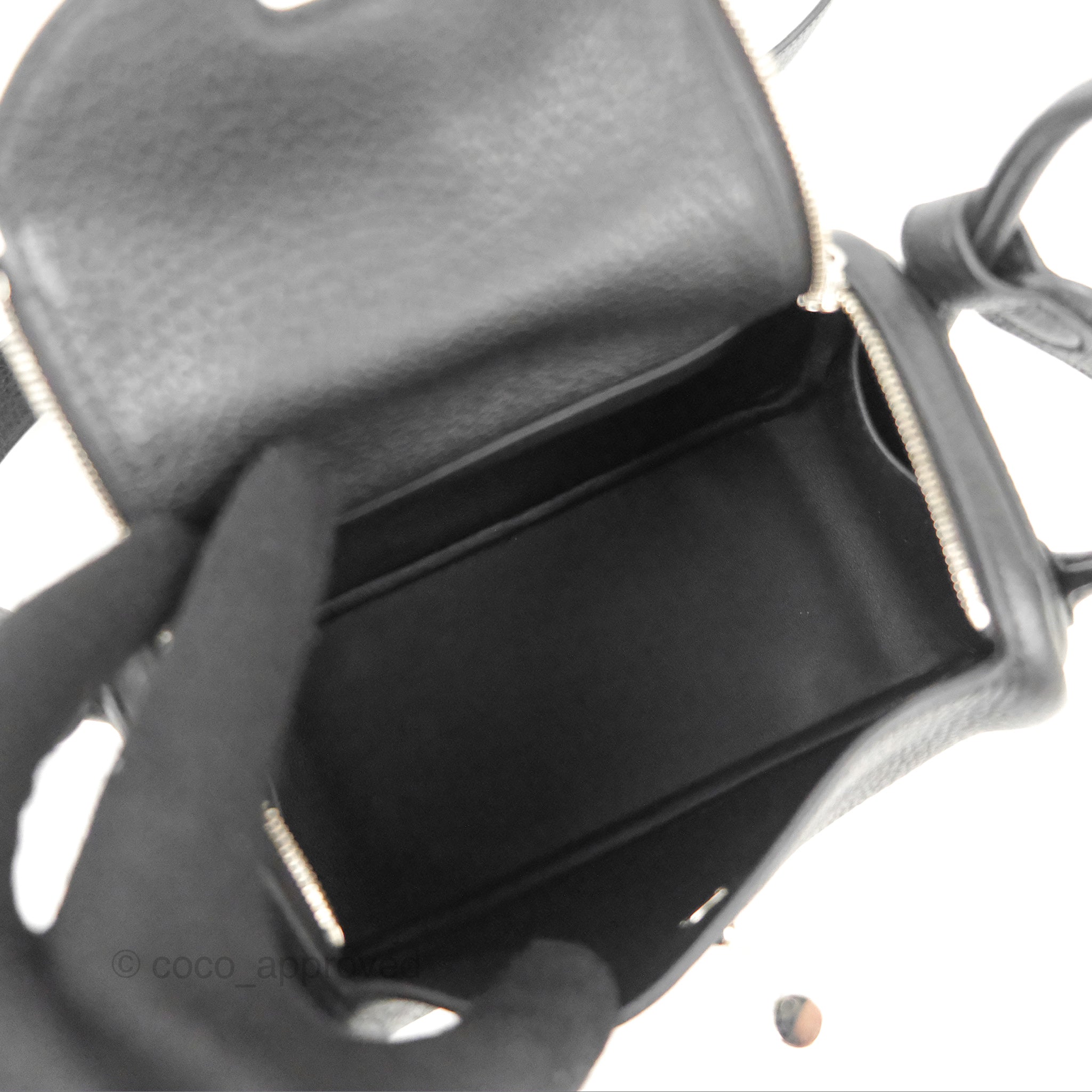 Hermès Mini Lindy 20 Taurillon Clemence Black Palladium Hardware
