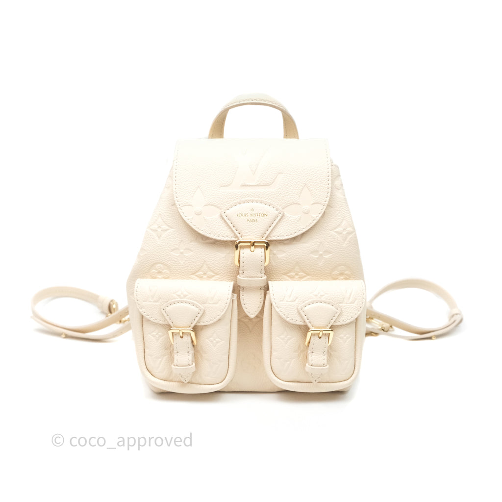 Louis Vuitton Backup Cream Monogram Empreinte Leather