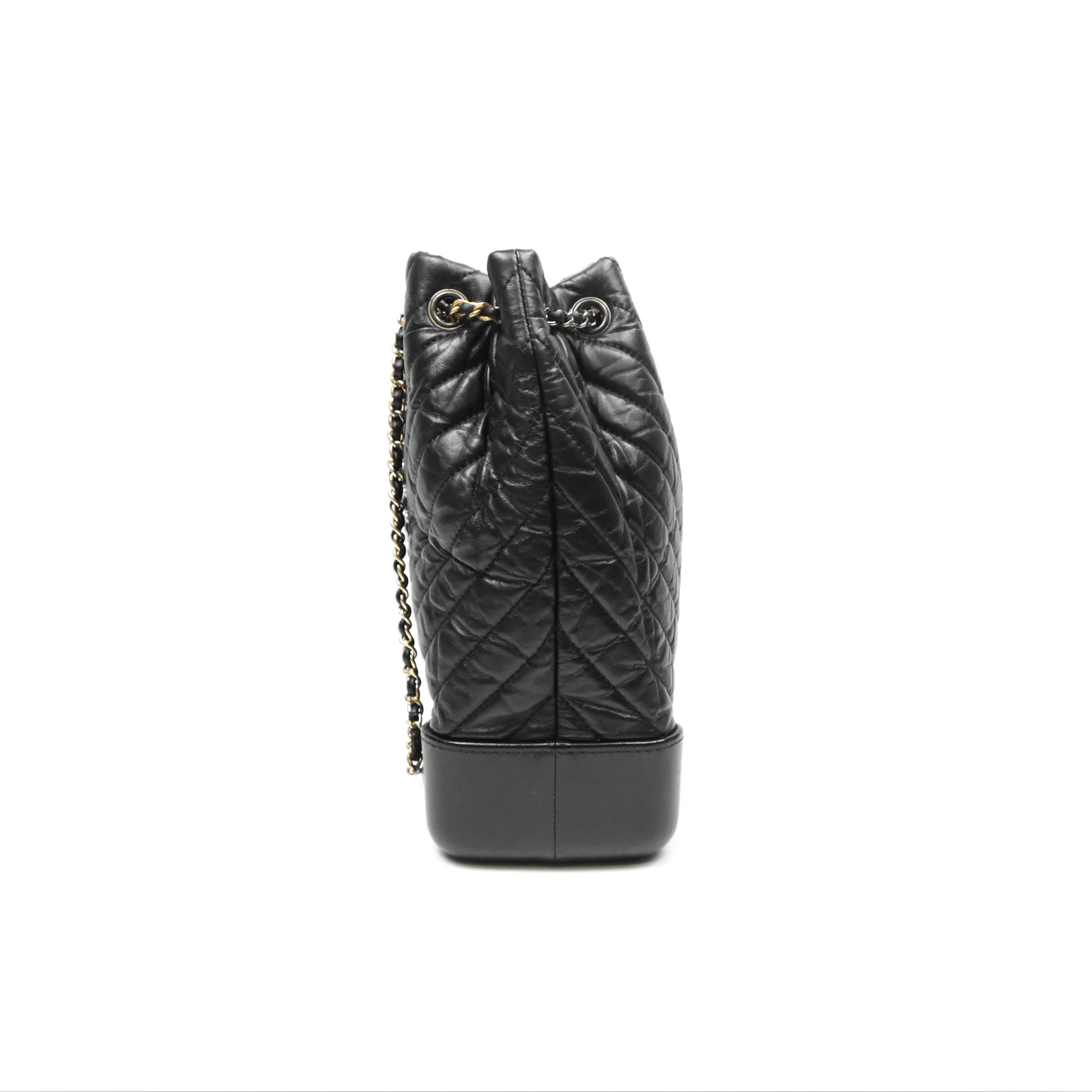 chanel black leather chevron backpack Chanel Medium Chevron Gabrielle Backpack Black Aged Calfskin – Coco Approved Studio