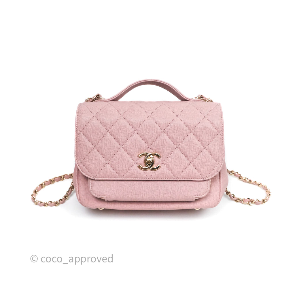 Chanel Quilted Medium Business Affinity Flap Pink Caviar Gold Hardware