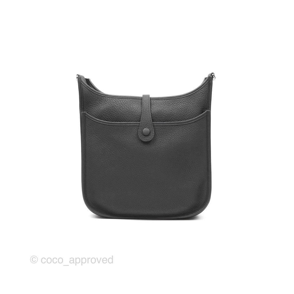 Hermès Evelyne III 29 Noir 89 Clemence Silver Hardware