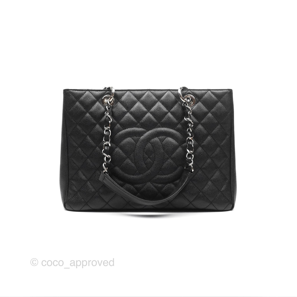 Chanel GST Black Caviar Silver Hardware