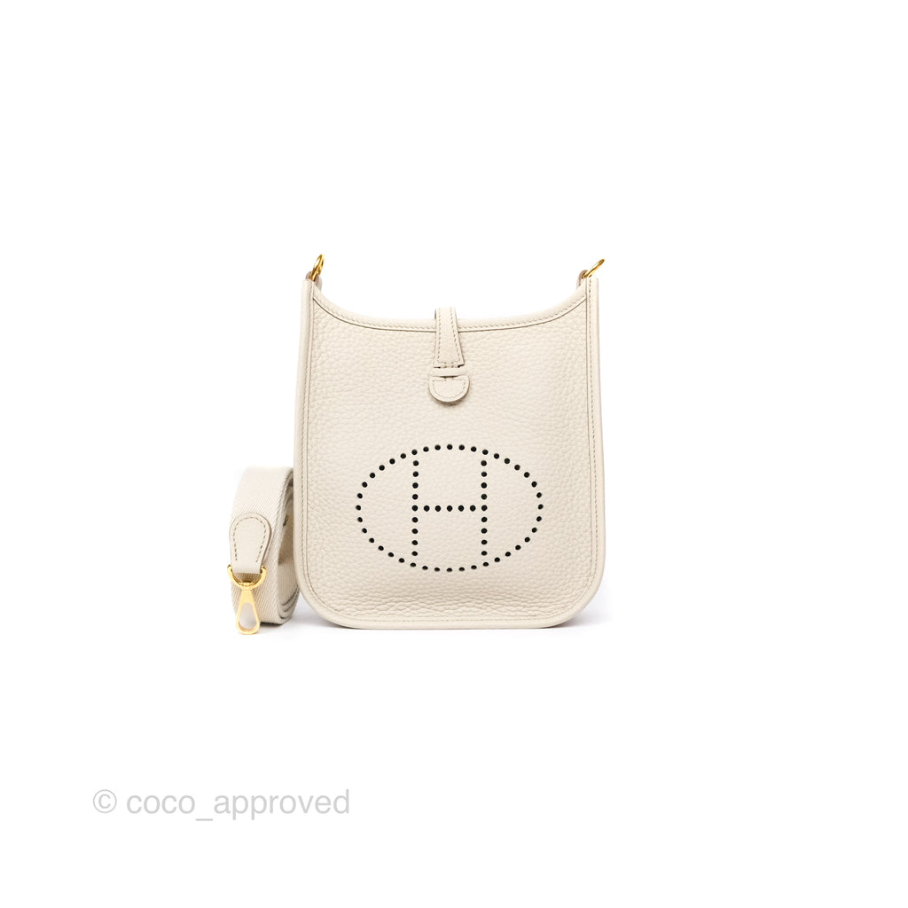 Hermès Mini Evelyne 16 Beton 8L Clemence Gold Hardware