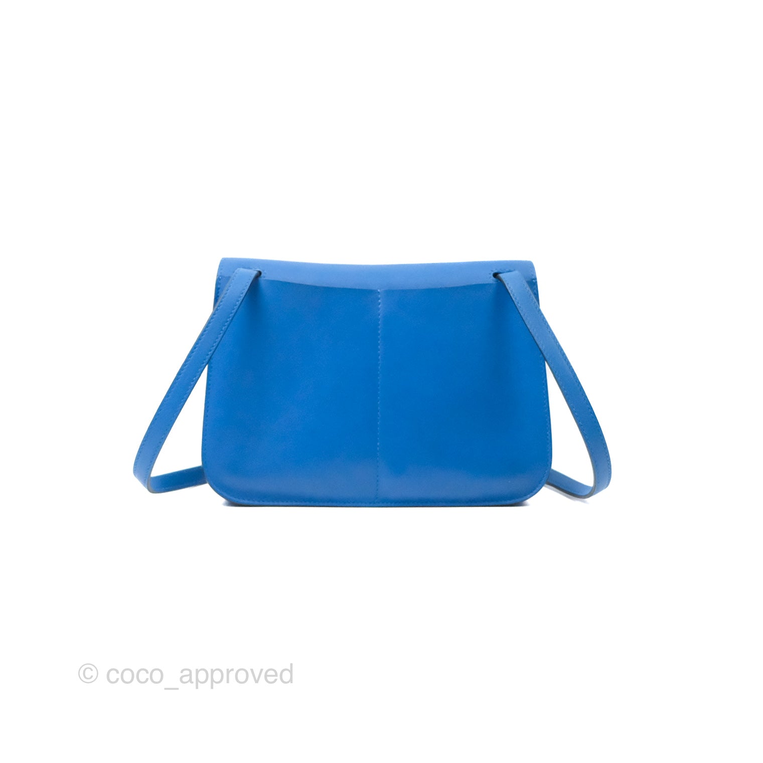 Hermès Halzan 22 Mini Bleu Zellige Swift Palladium Hardware – Coco